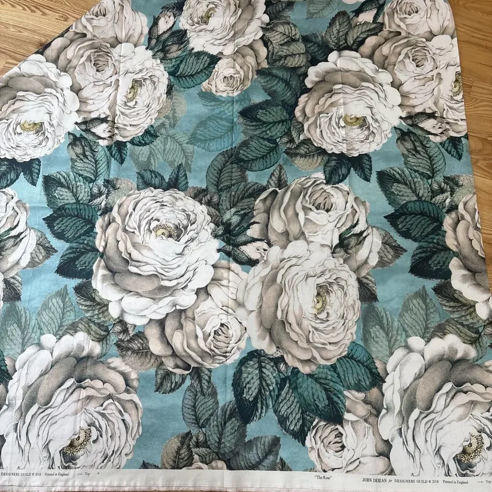 John Derian For Designer’s Guild The Rose Canvas Decorator Fabric 106” ~3 Yards